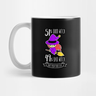 Good Witch Bad Witch Push Your Luck Halloween Mug